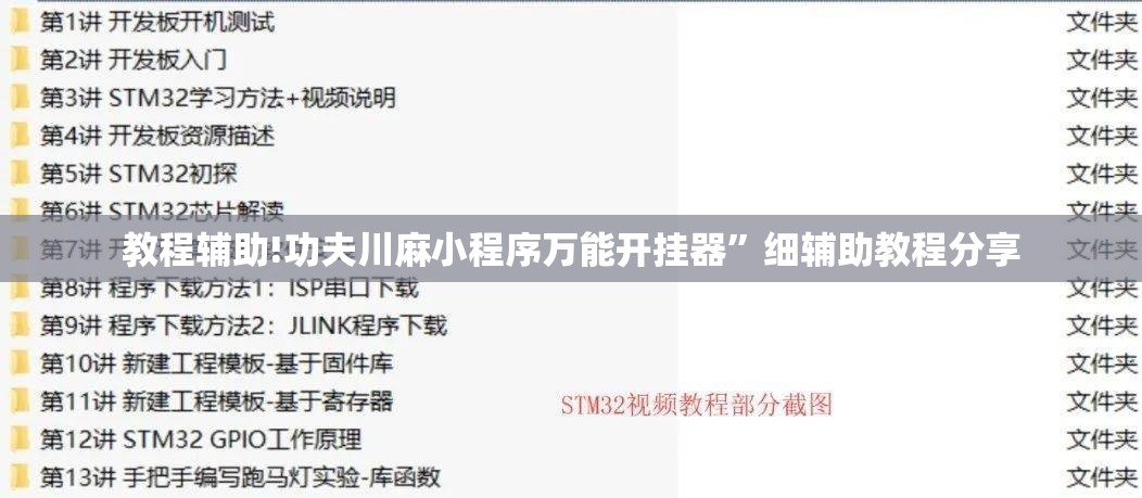 教程辅助!功夫川麻小程序万能开挂器”细辅助教程分享