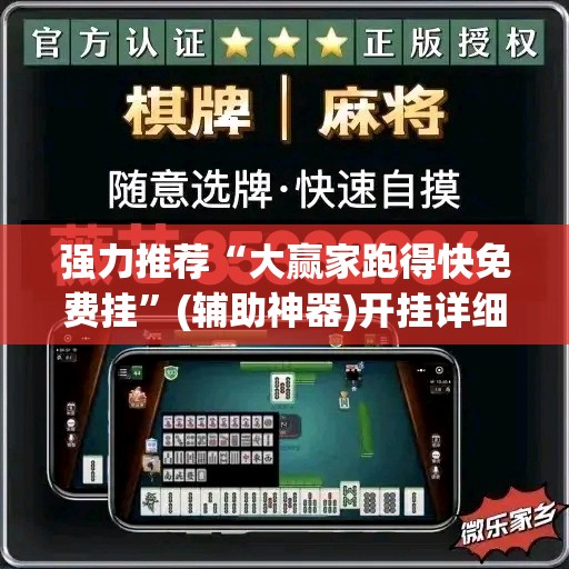 强力推荐“大赢家跑得快免费挂”(辅助神器)开挂详细教程