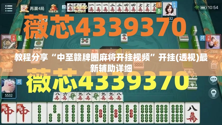 教程分享“中至赣牌圈麻将开挂视频”开挂(透视)最新辅助详细