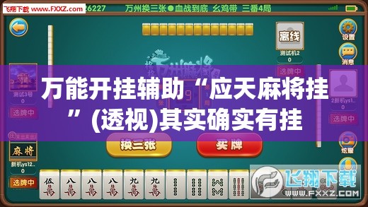 万能开挂辅助“应天麻将挂	”(透视)其实确实有挂