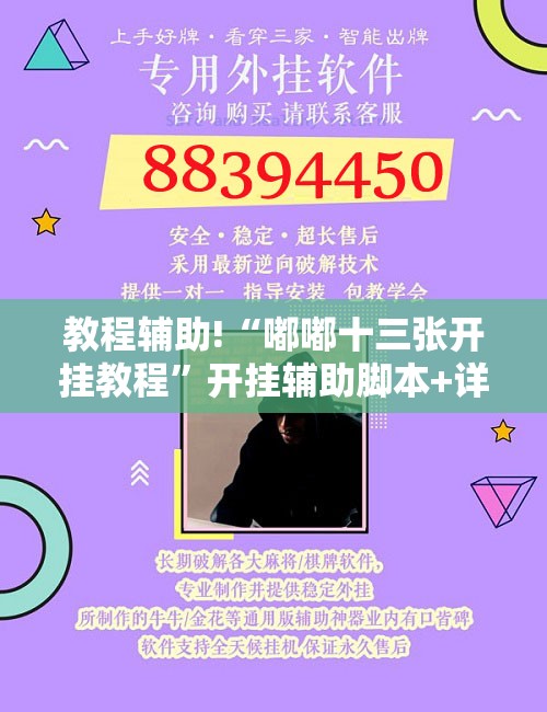 教程辅助!“嘟嘟十三张开挂教程”开挂辅助脚本+详细开挂安装教程