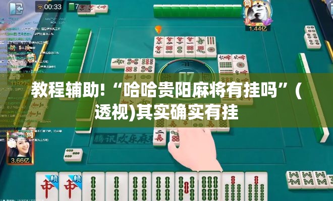 教程辅助!“哈哈贵阳麻将有挂吗	”(透视)其实确实有挂