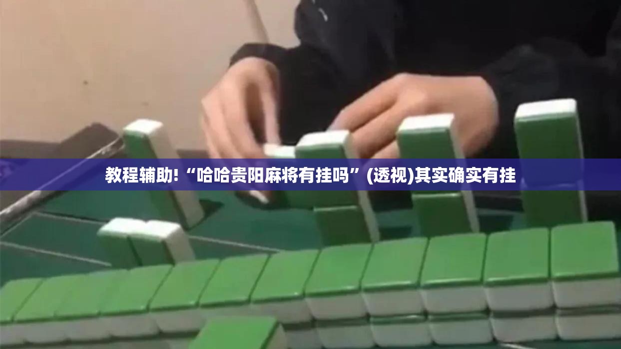 教程辅助!“哈哈贵阳麻将有挂吗”(透视)其实确实有挂