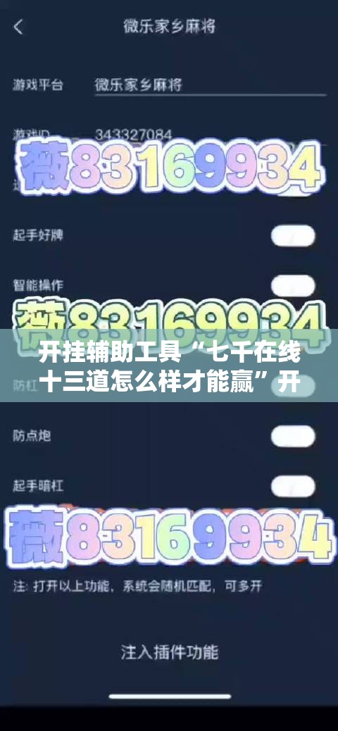 开挂辅助工具“七千在线十三道怎么样才能赢”开挂辅助脚本+详细开挂安装教程
